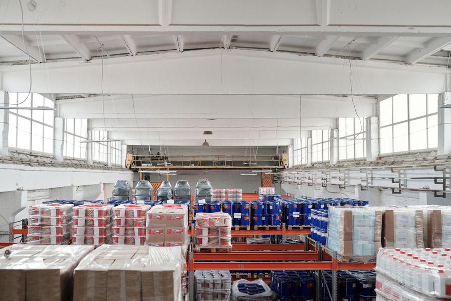 Lagerhalle mit Ware